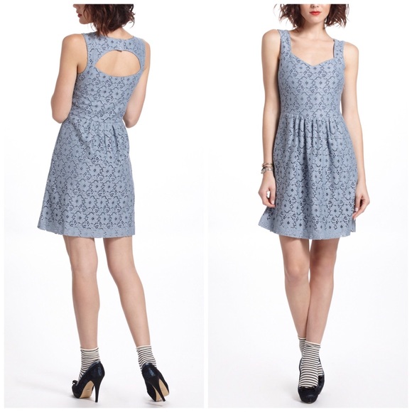 Anthropologie Silverfield Sweetheart Eyelet Dress - Picture 2 of 8